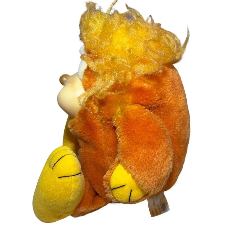 Vintage 1985‎ Animal Toy Imports Orange Rubber Face Plush Stuffed Animal Rare